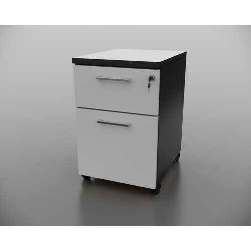 FS GREY 2 DRAWERS MOBILE PEDESTAL