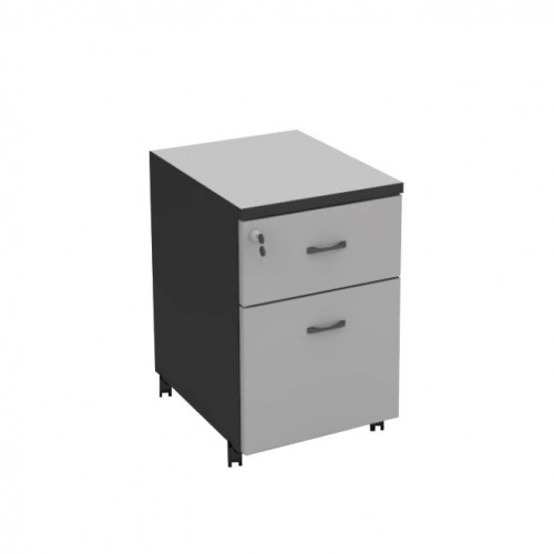 FS GREY 2 DRAWERS MOBILE PEDESTAL