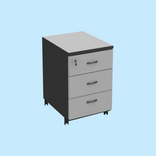 FS GREY SERIES 3 DRAWERS MOBILE PEDESTAL [OF-FS-M3D (G)]