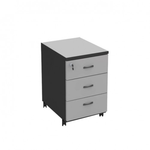 FS GREY 3 DRAWERS MOBILE PEDESTAL