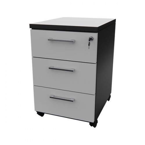FS GREY 3 DRAWERS MOBILE PEDESTAL
