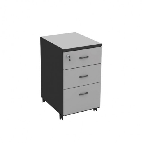 FS GREY HIGH 3 DRAWERS MOBILE PEDESTAL