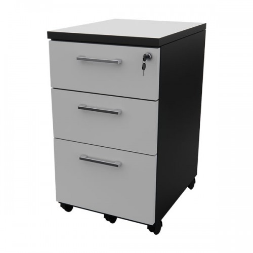 FS GREY HIGH 3 DRAWERS MOBILE PEDESTAL