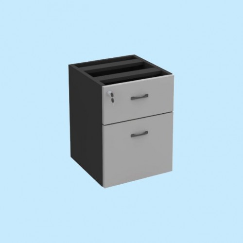 FS GREY SERIES 2 DRAWERS HANGING PEDESTAL [OF-FS-H2 (G)]