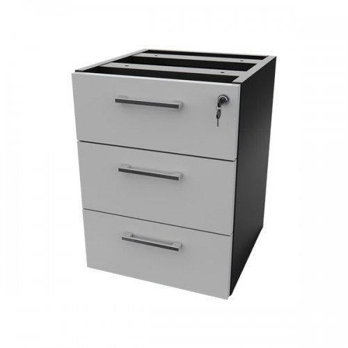 FS GREY 3 DRAWERS HANGING PEDESTAL