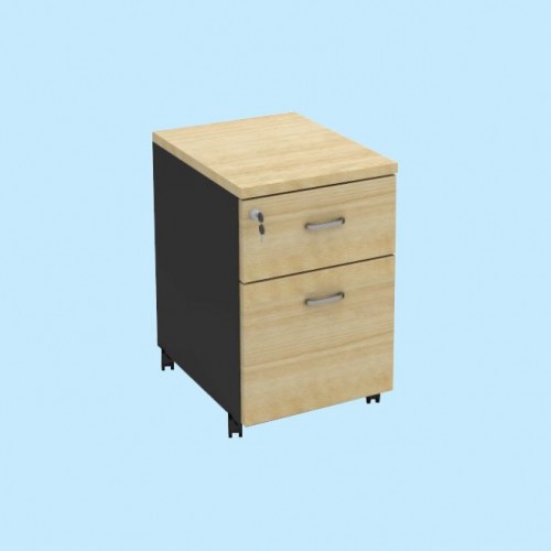 FS MAPLE SERIES 2 DRAWERS MOBILE PEDESTAL [OF-FS-M2D (M)]
