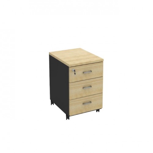 FS MAPLE 3 DRAWERS MOBILE PEDESTAL