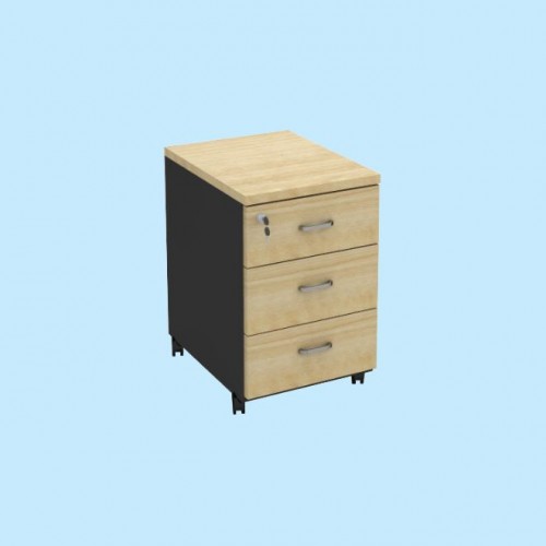 FS MAPLE SERIES 3 DRAWERS MOBILE PEDESTAL [OF-FS-M3D (M)]