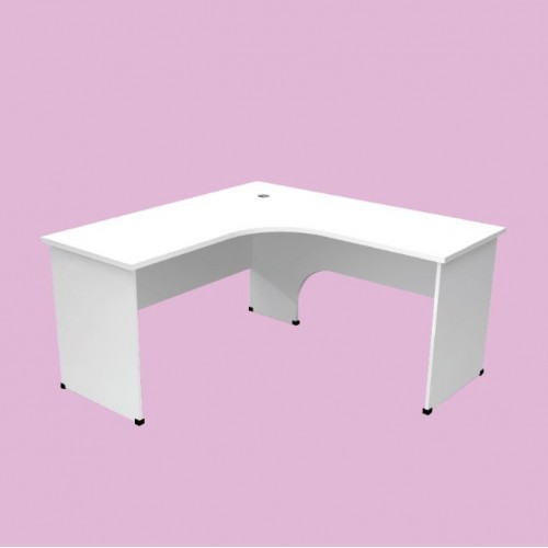 SNOW SERIES L-SHAPE TABLE c/w CHIPBOARD LEG [OF-SN-L1515 (L/R) | OF-SN-L1818 (L/R)]