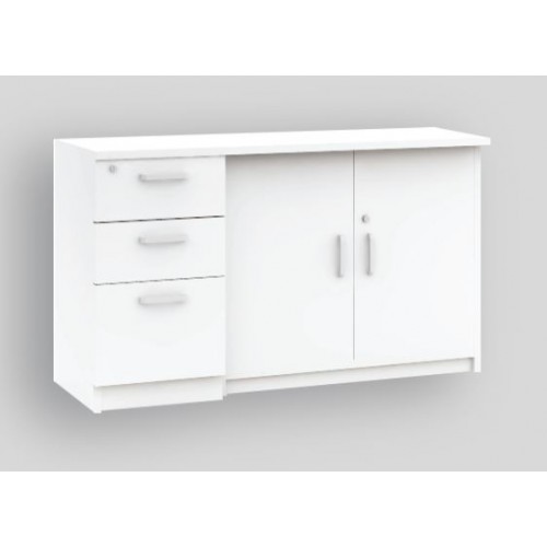 HAWK | NOVA | SNOW SERIES PEDESTAL + SWINGING DOOR CABINET (OF-NL-12AE)