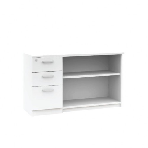 HAWK | NOVA | SNOW PEDESTAL + OPEN SHELF CABINET