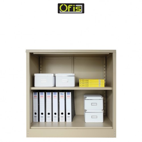 HALF HEIGHT OPEN SHELF C/W 2 ADJUSTABLE SHELVES CUPBOARD (OF-ST112W)