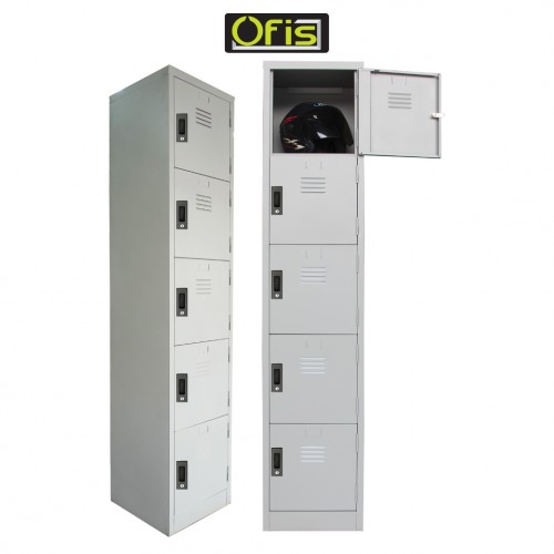 SINGLE COLUMN 5 COMPARTMENTS STEEL LOCKER (OF-S114/E | ES)