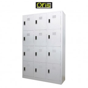 TRIPLE COLUMN 12 COMPARTMENTS STEEL LOCKER (OF-S107/A | AS)