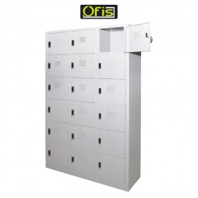 TRIPLE COLUMN 18 COMPARTMENTS STEEL LOCKER (OF-S109/A | AS)