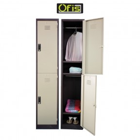 SINGLE COLUMN 2 COMPARTMENTS STEEL LOCKER (OF-S114/C | CS)