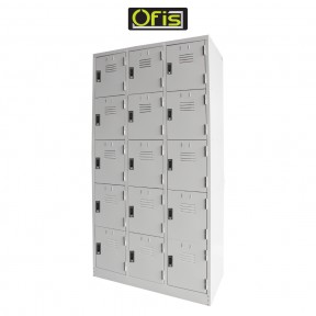 TRIPLE COLUMN 15 COMPARTMENTS STEEL LOCKER (OF-S126/A | AS)